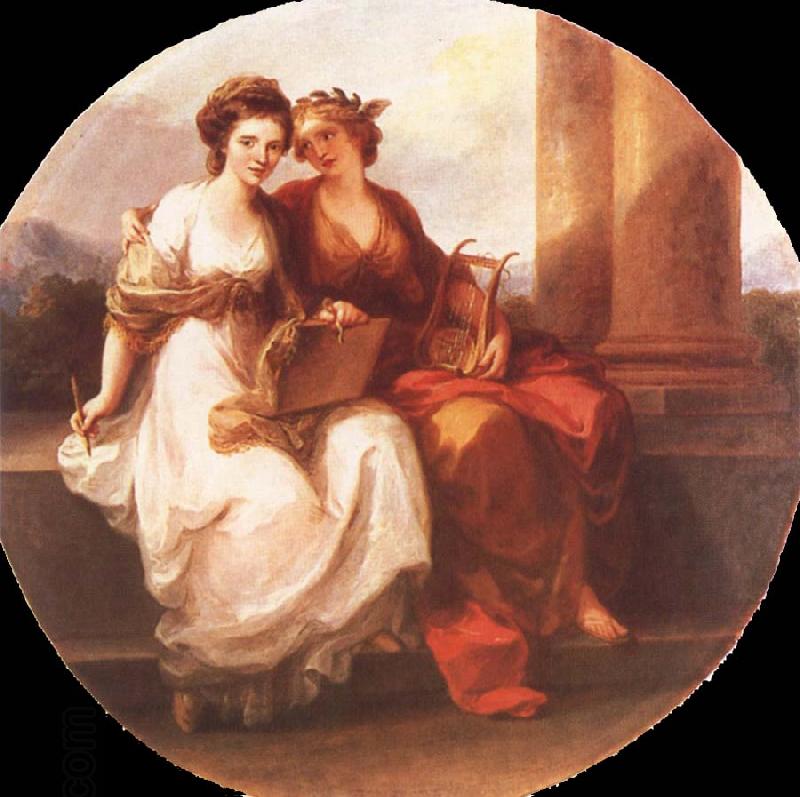 Angelica Kauffmann Allegory of Poetry and Painting China oil painting art